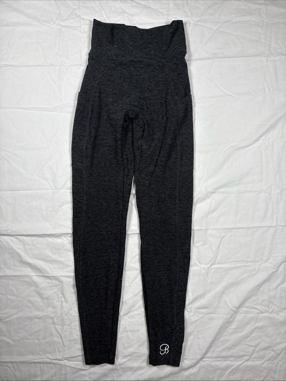 Bombshell Sportswear Heathered Gray High-Waist Support Leggings W/ Pockets